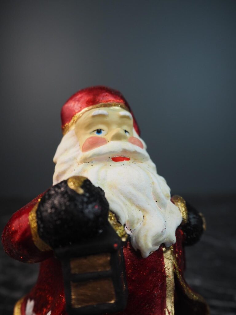 Santa w/lamp & cane red - Image 4