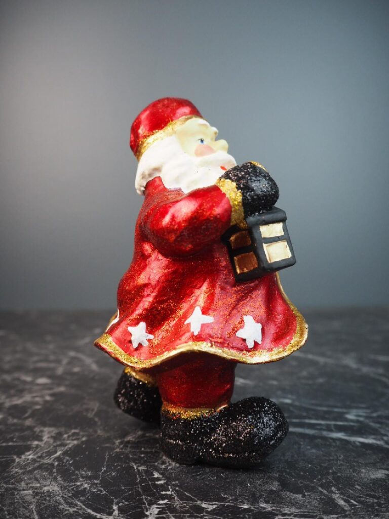 Santa w/lamp & cane red - Image 2