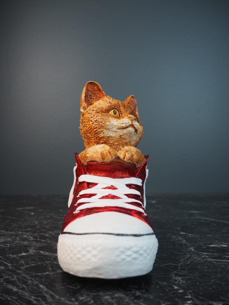 Cat  red sneakers - Image 2