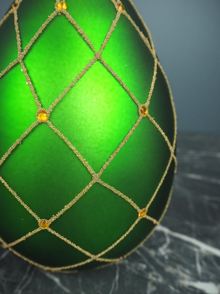 Glass egg giant green - Image 2