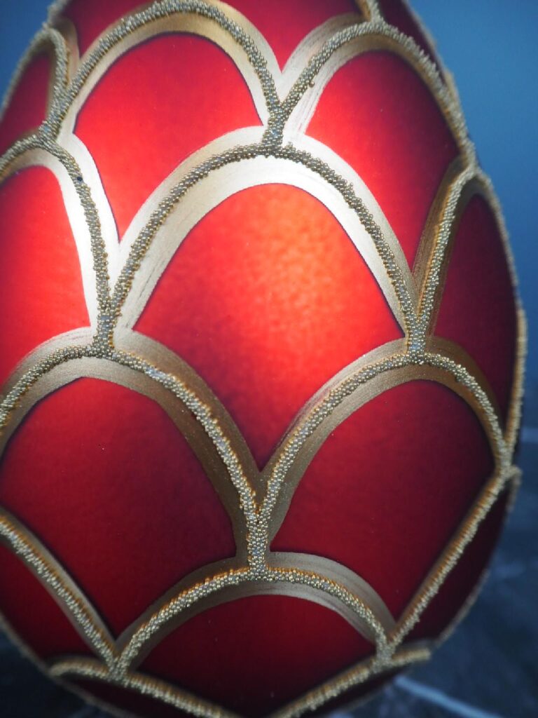 Glass egg giant red - Image 2