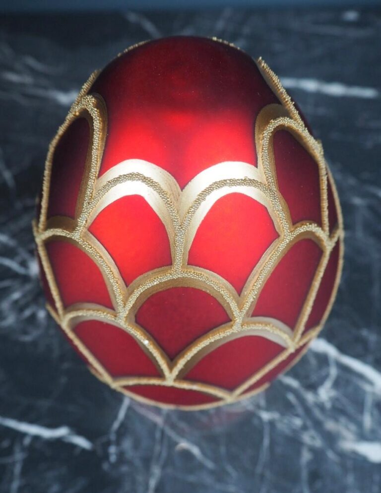 Glass egg giant red - Image 3