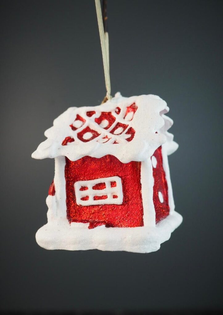Christmas house santa/snowman red - Image 2