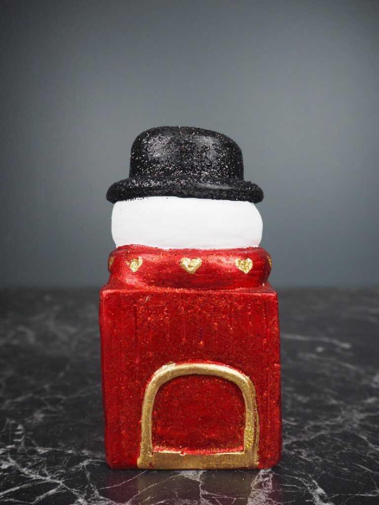 Bowler hat Snowman red - Image 3