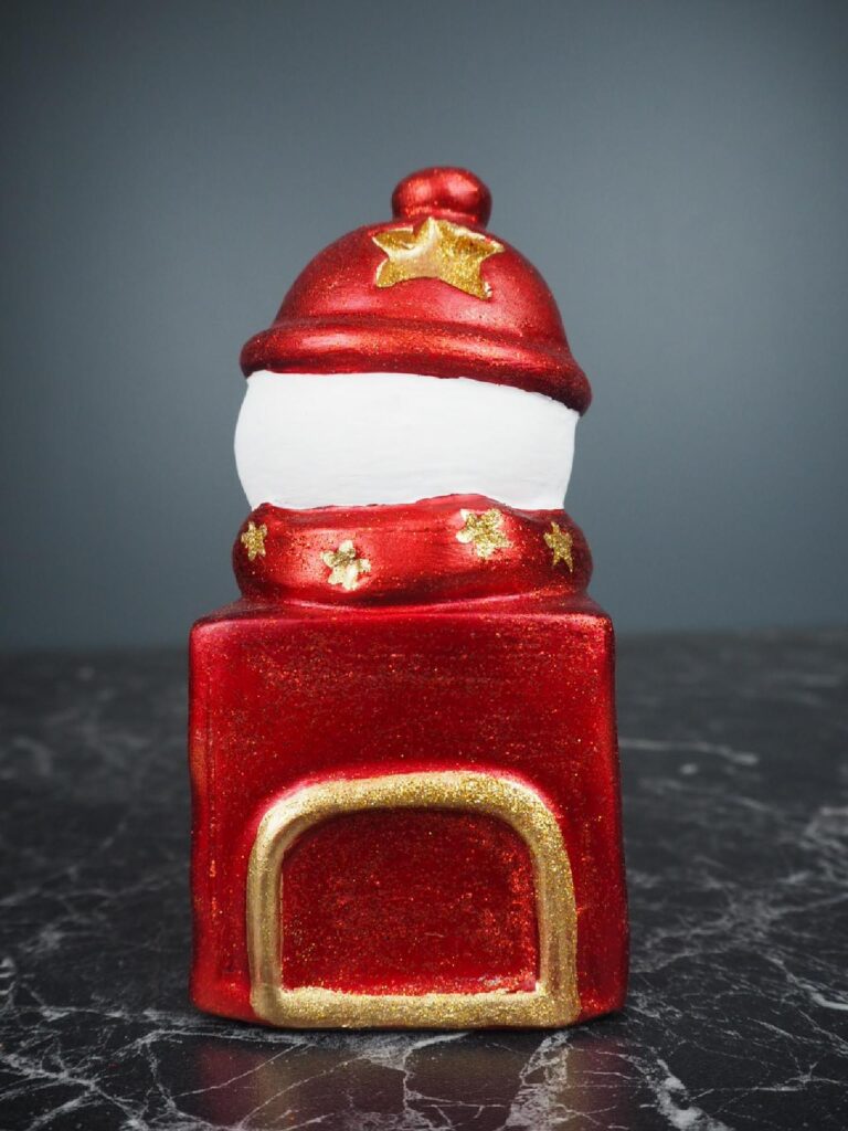 Beanie hat snowman red small - Image 3