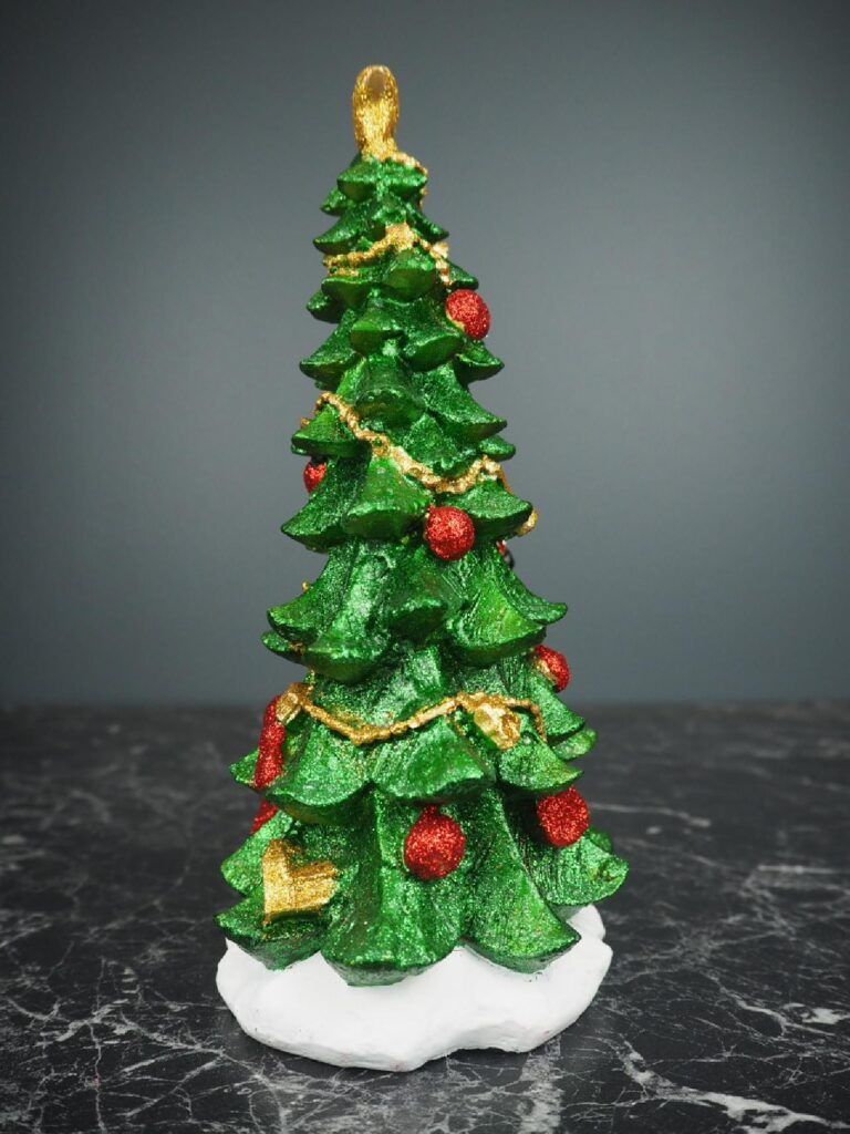 Small Xmas tree w/ climbing santa - Image 2