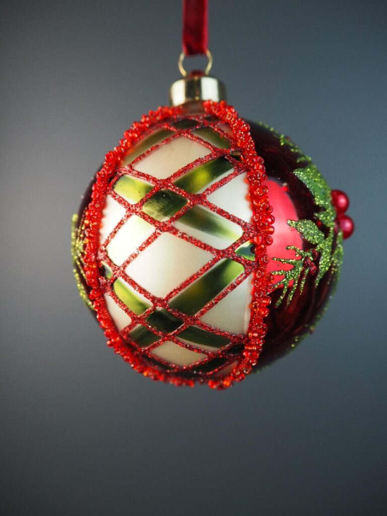 Glass ball poinsettia 2 ass - Image 5