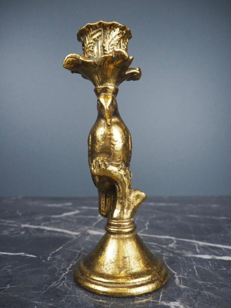Candle holder bird gold - Image 3