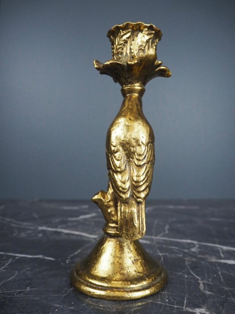 Candle holder bird gold - Image 2