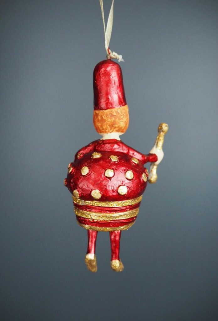 Chubby Juggler red/gold polka - Image 2