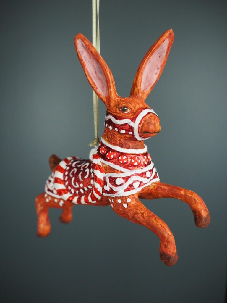 Christmas donkey  red/white - Image 2