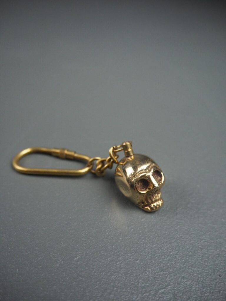 Brass Skull Key Chain - Image 2