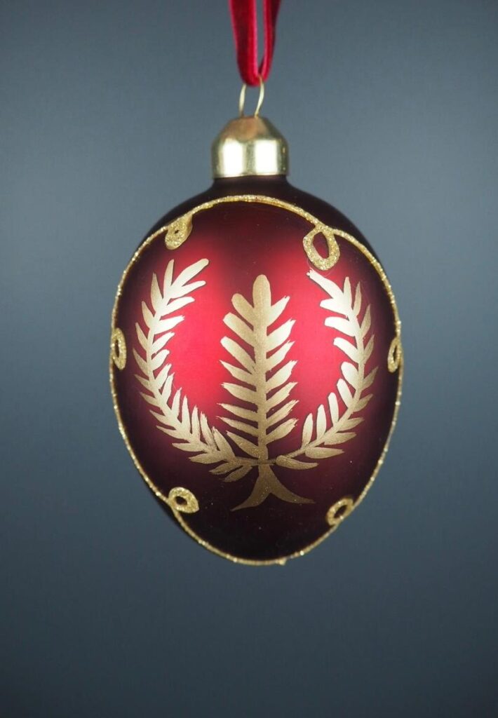 Glass egg red - Image 2
