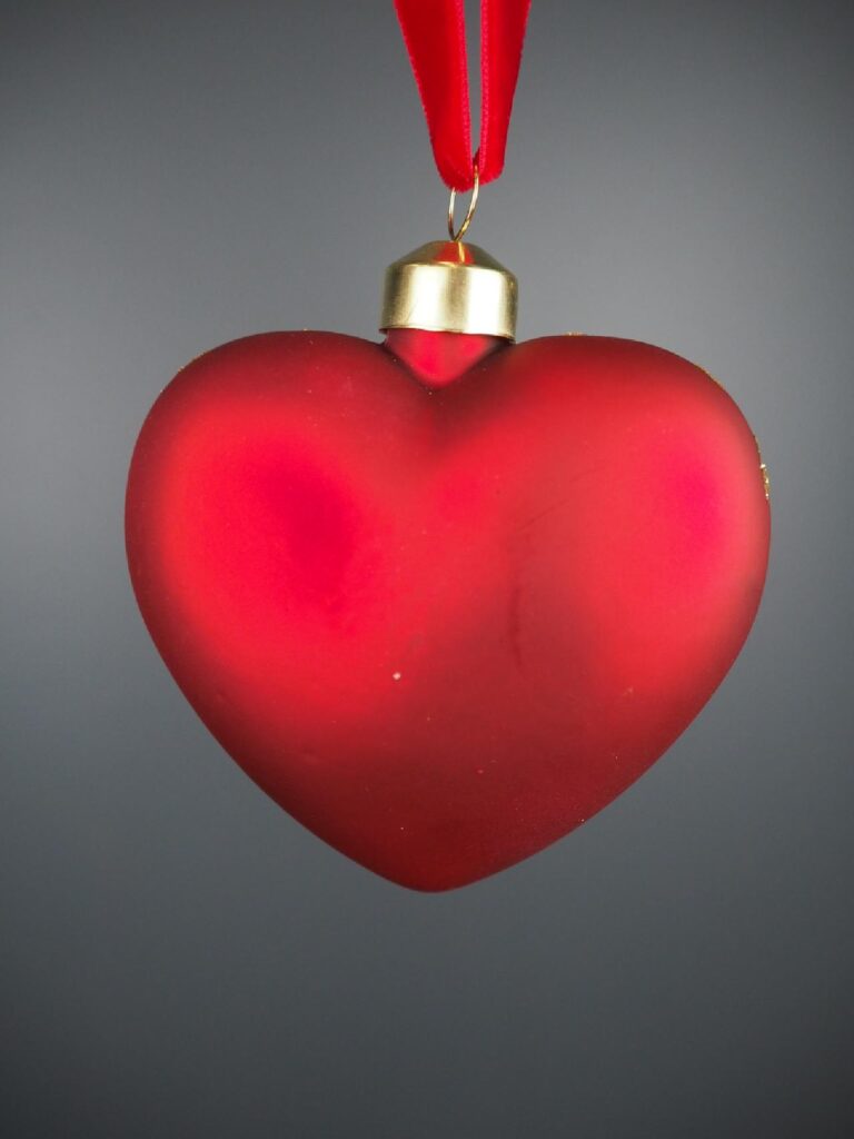 Glass heart red - Image 2