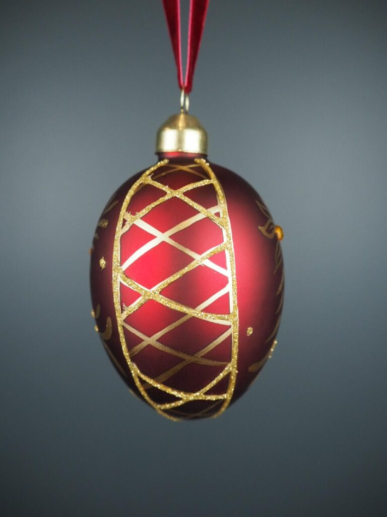 Glass egg red - Image 2