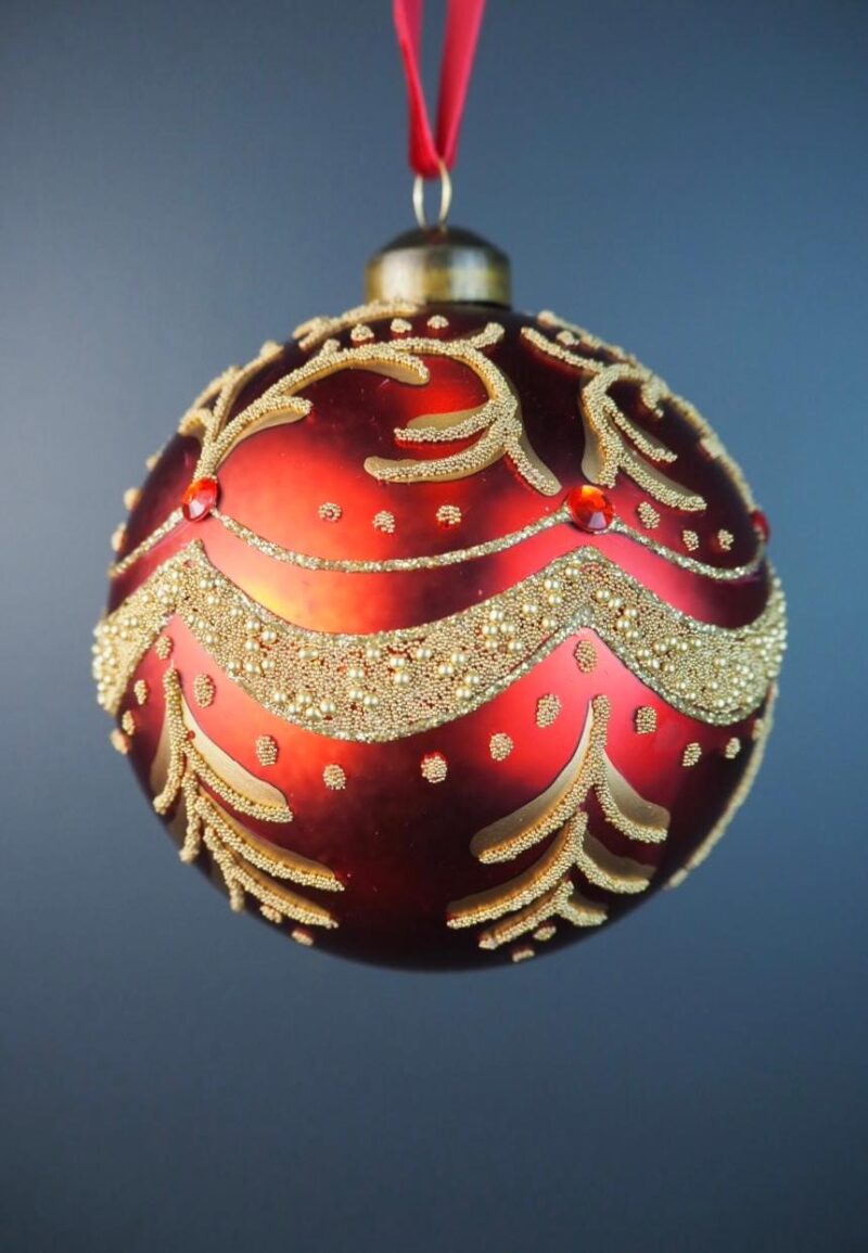 Glass ball red 10 cm