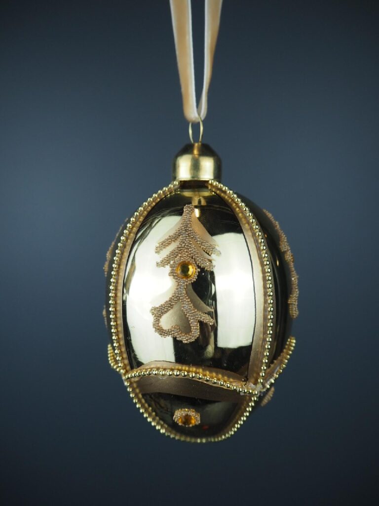 Glass egg gold