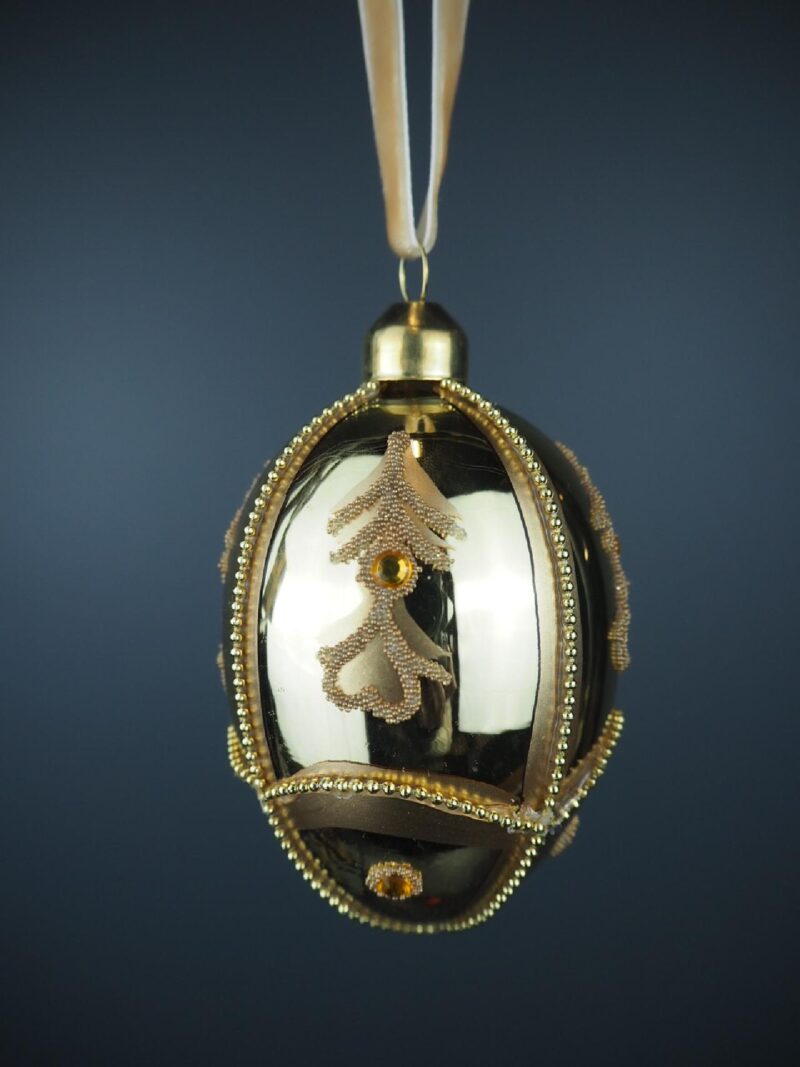 Glass egg gold