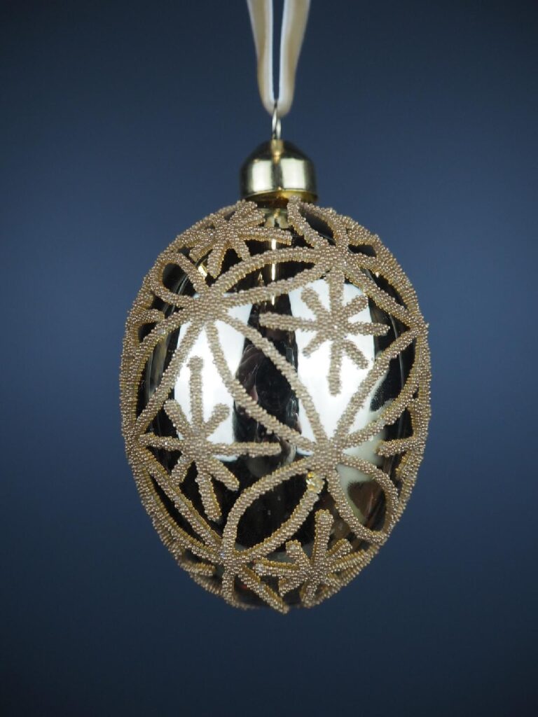 Glass egg gold