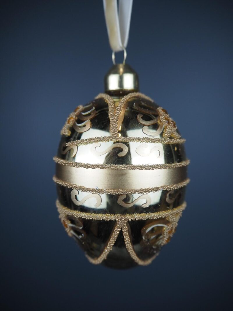 Glass egg gold