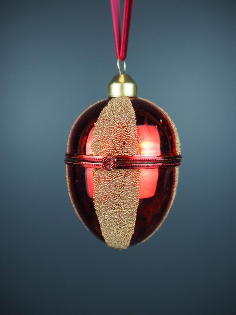 Glass egg box red