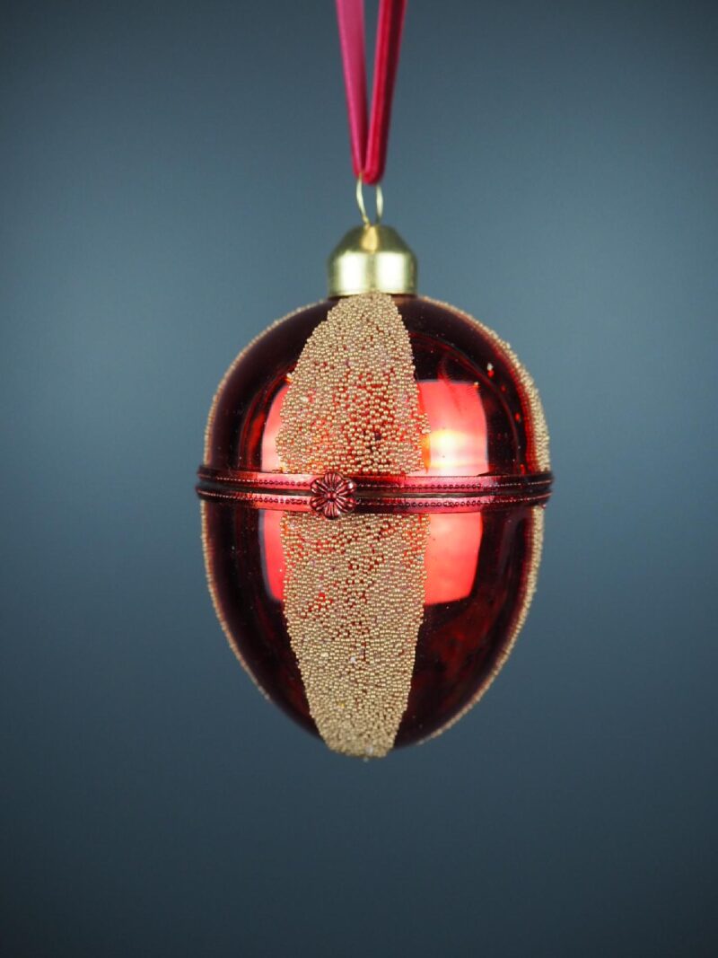 Glass egg box red