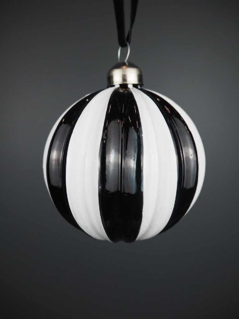 Glass ball black/white