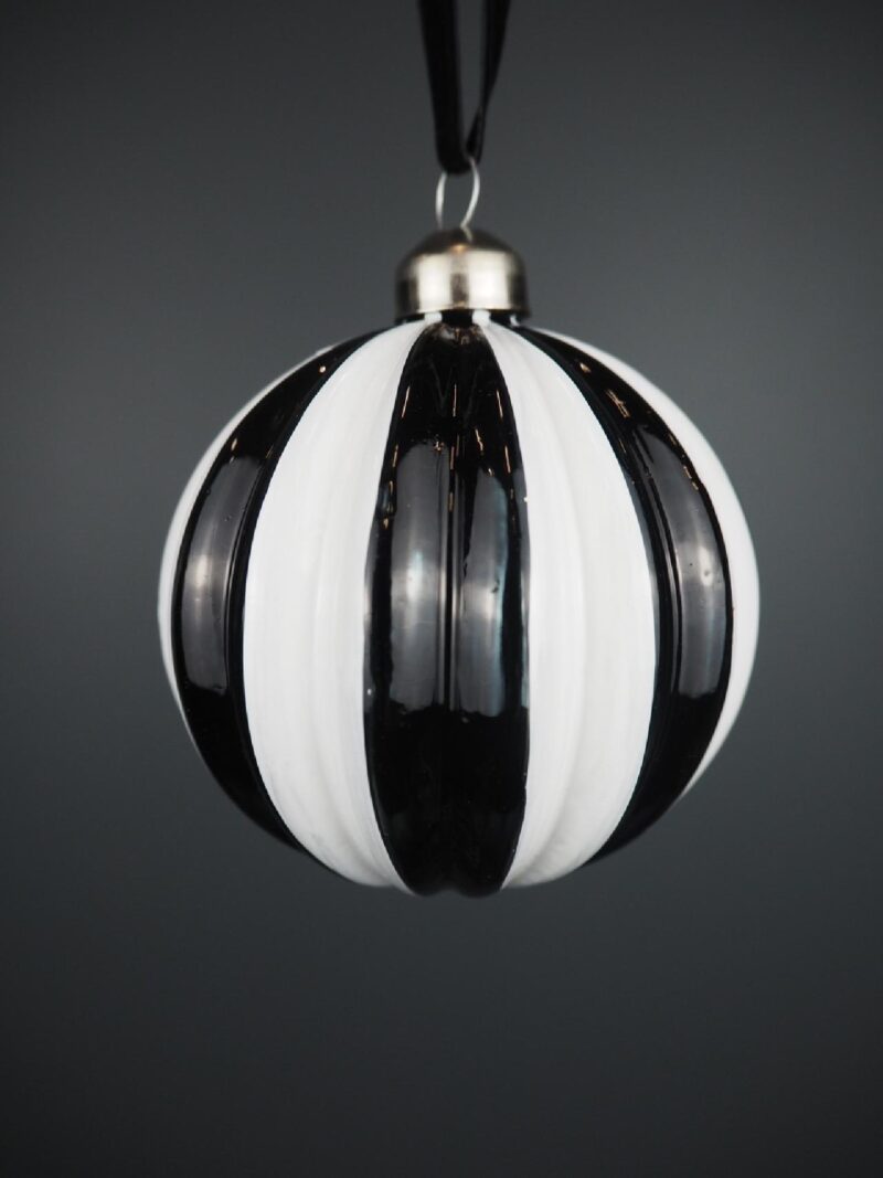Glass ball black/white