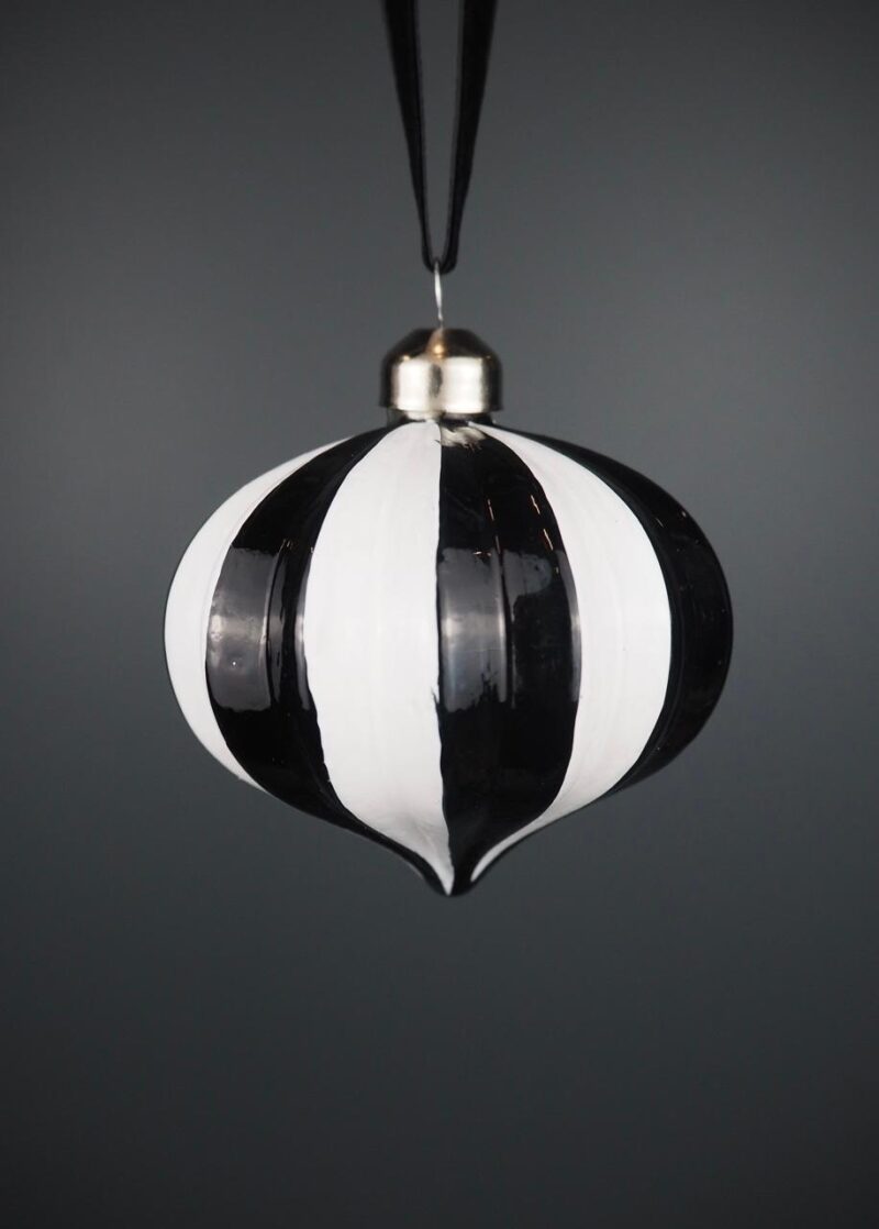 Glass ball black/white