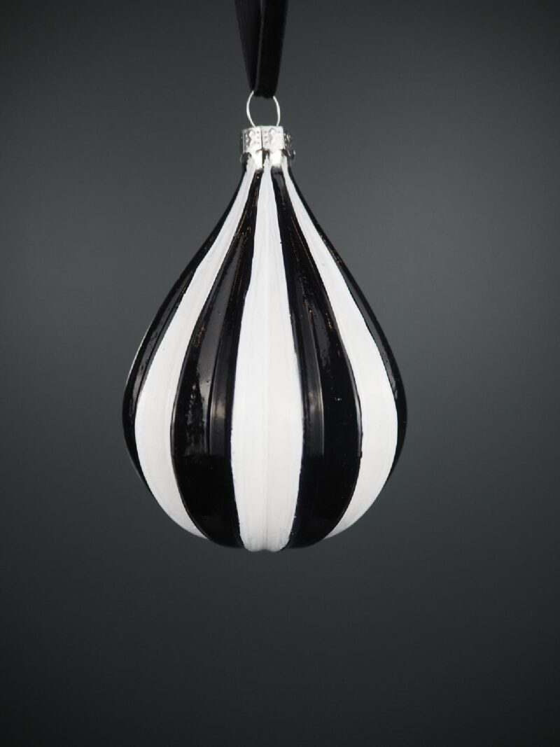 Glass ball black/white