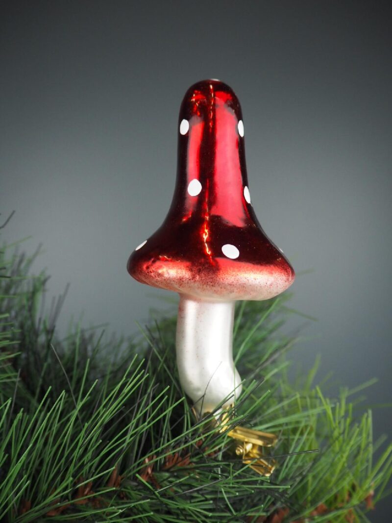 Glass mushroom w clip