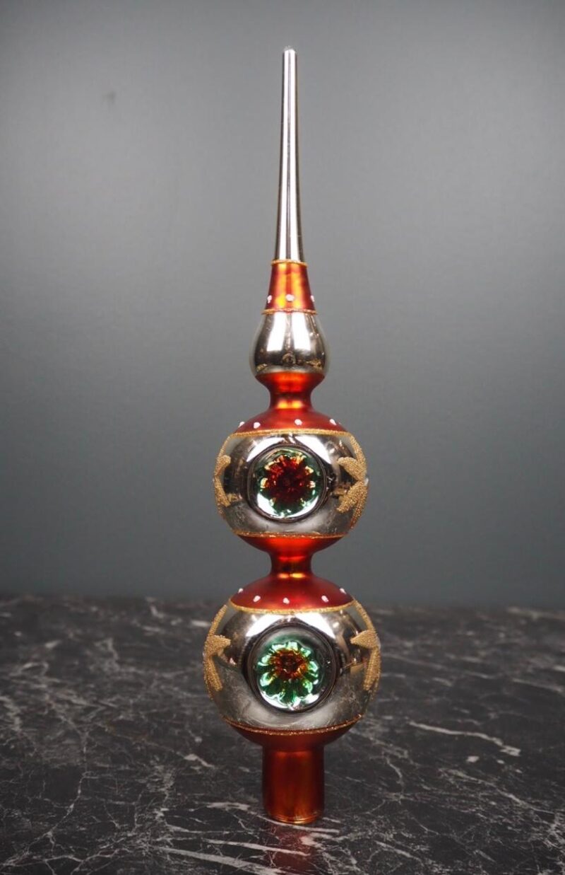 Glass tree topper reflect