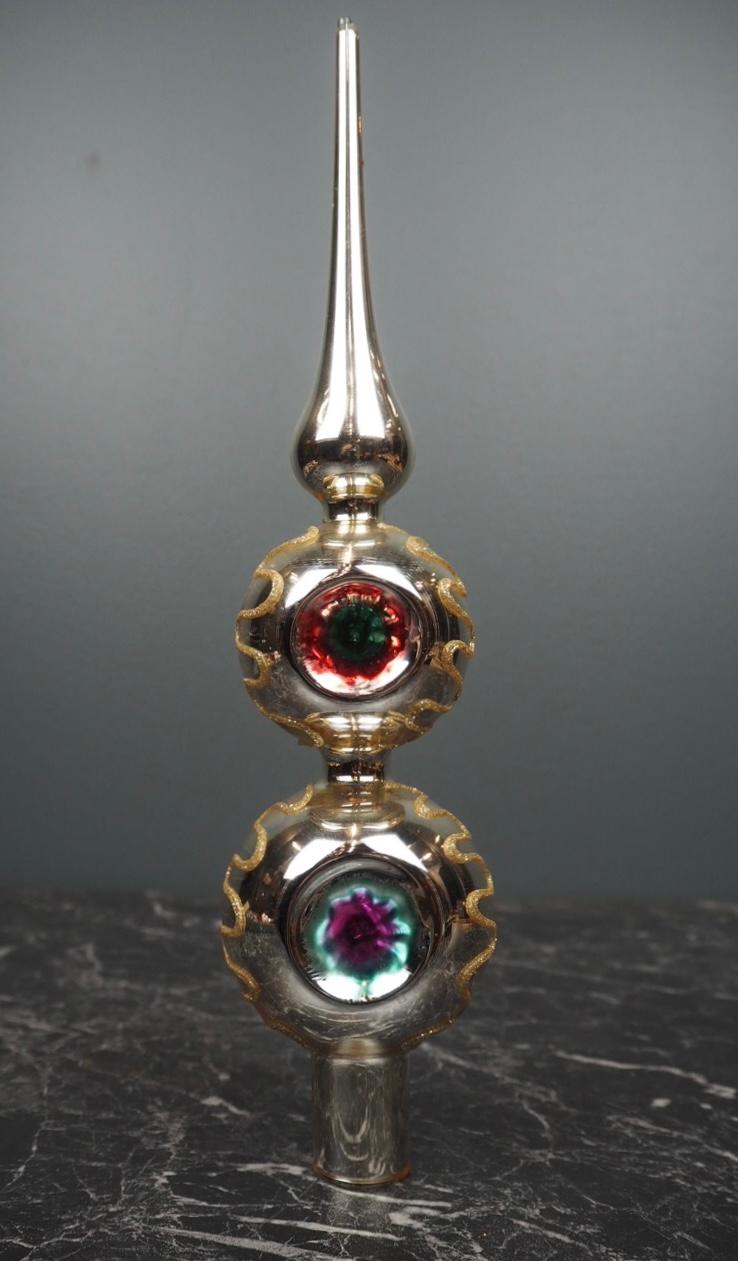 Glass tree topper reflect