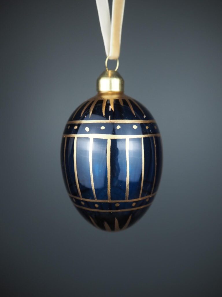 Glass egg blue