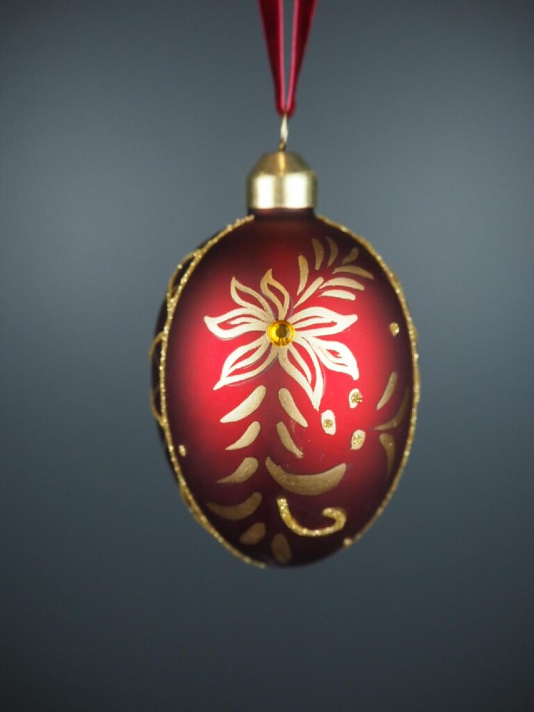 Glass egg red