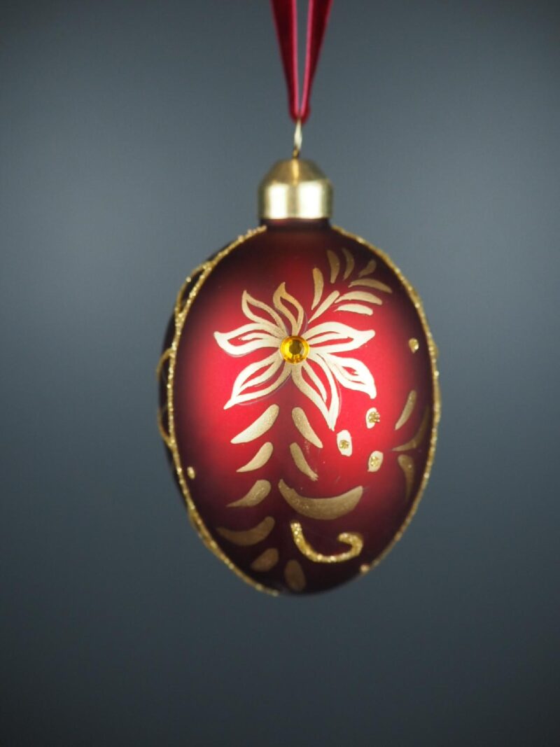 Glass egg red