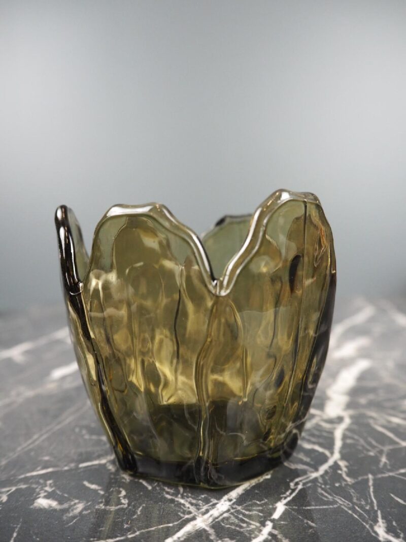Glass candle holder