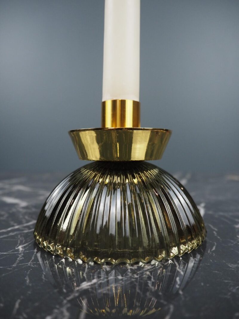 Glass candle holder