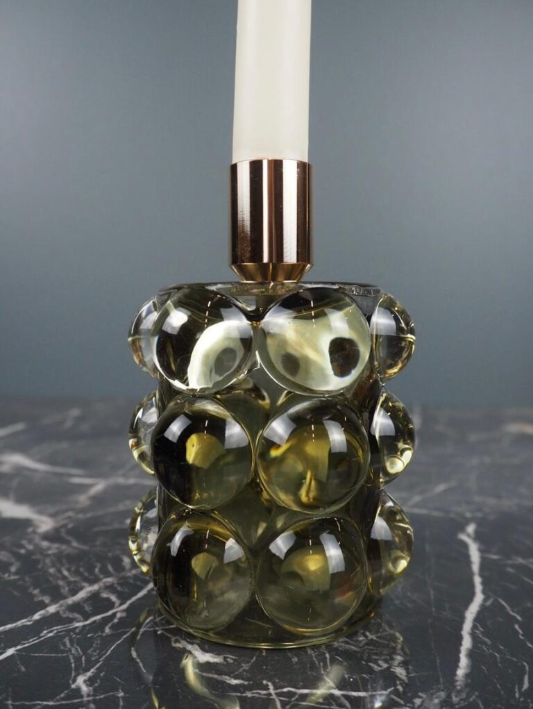 Glass candle holder