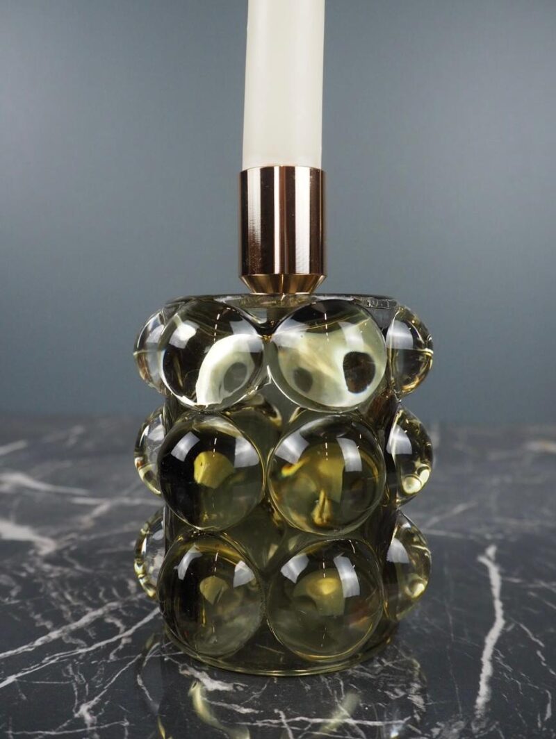 Glass candle holder