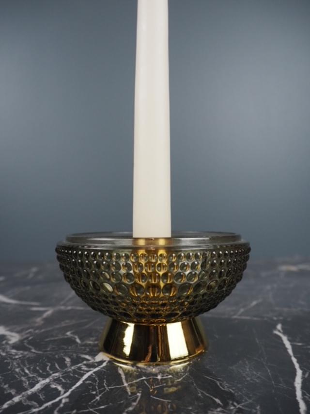 Glass candle holder