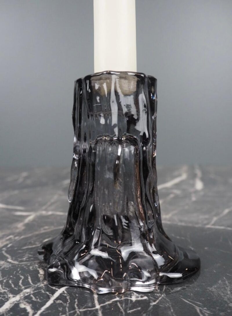 Glass candle holder