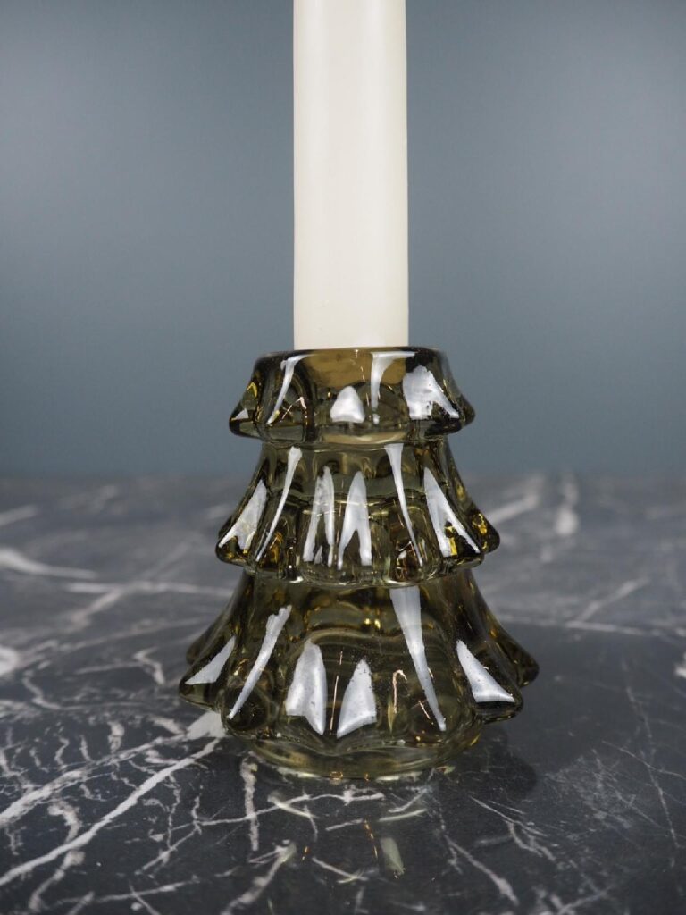 Glass candle holder