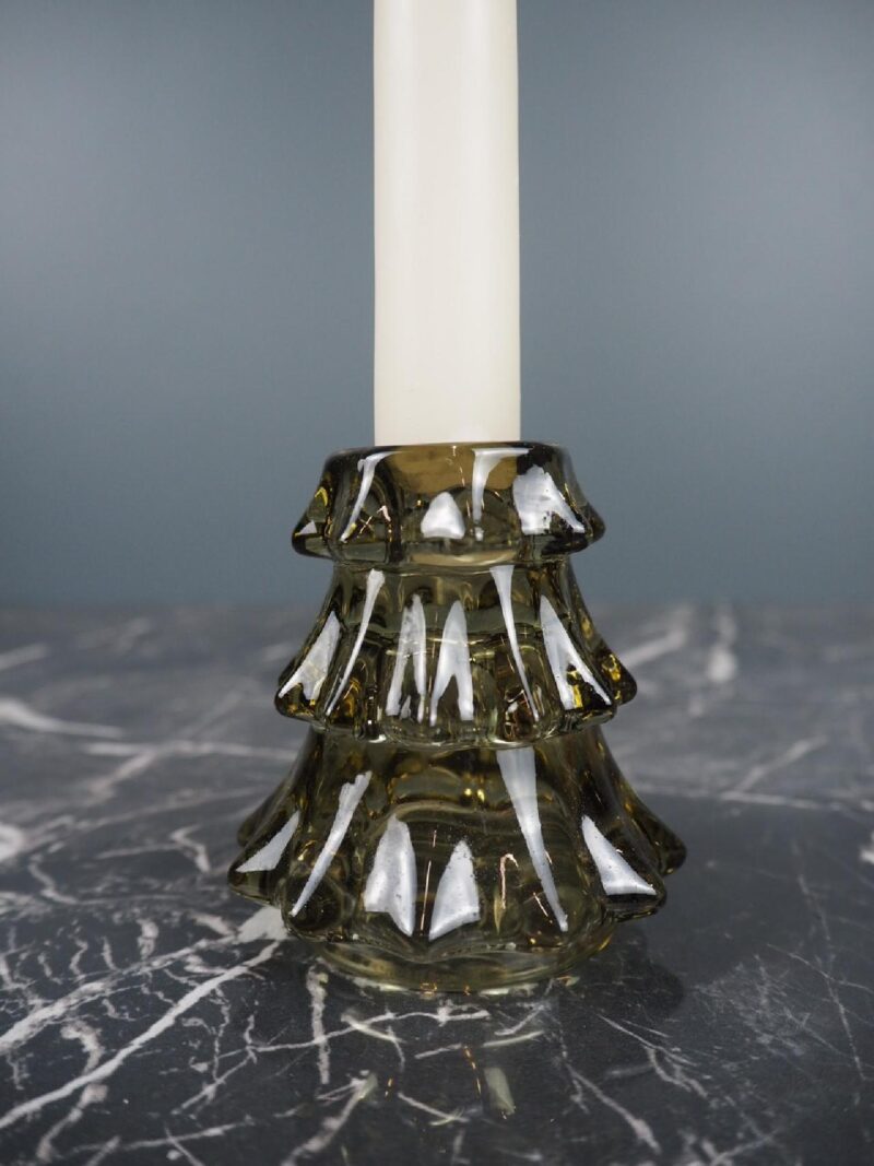 Glass candle holder