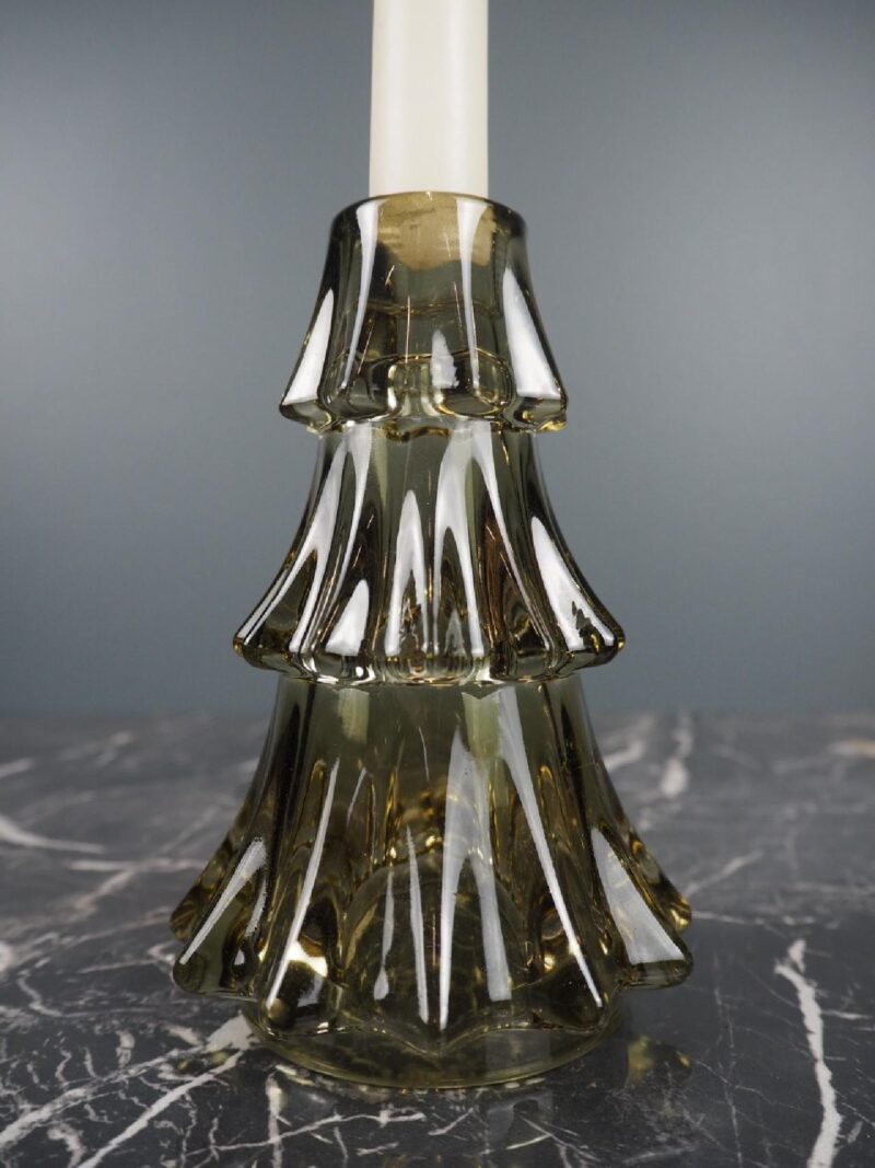 Glass candle holder