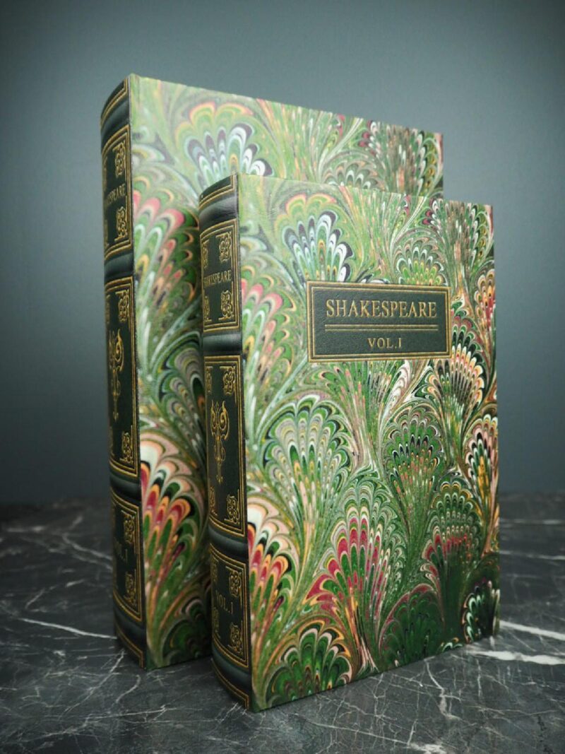 Green silk book box  S/2