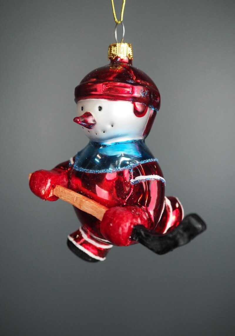 Hockey player glass