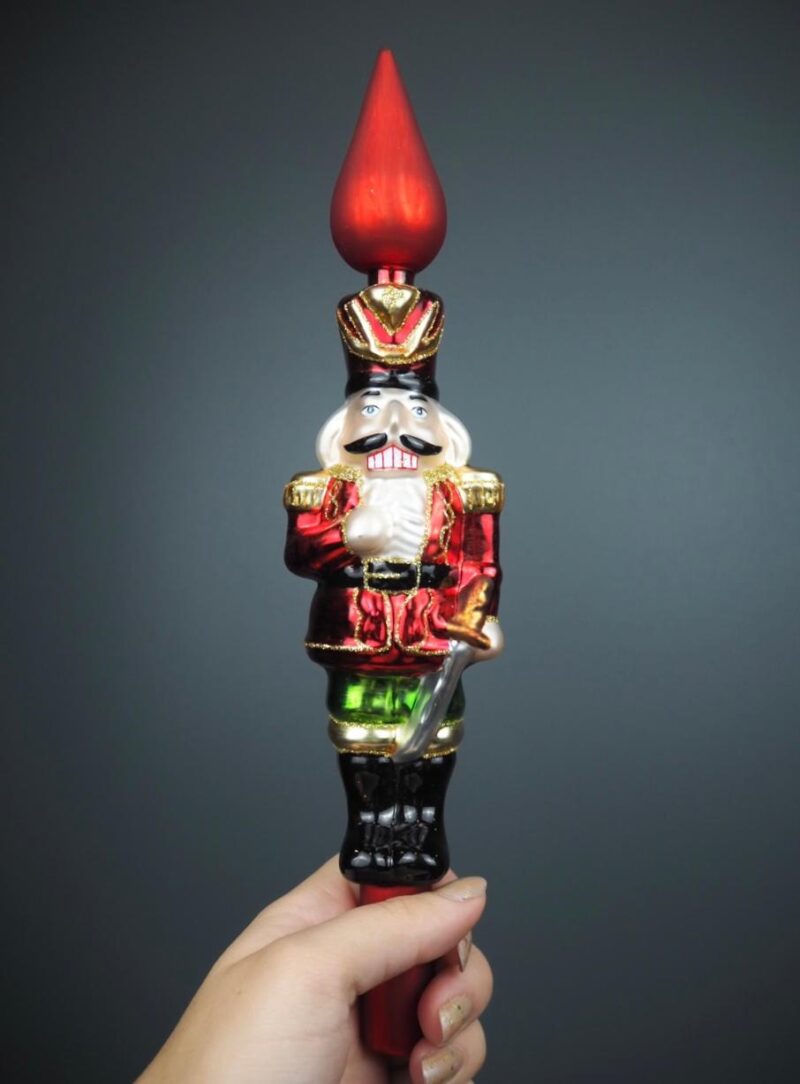 Soldier tree topper glass