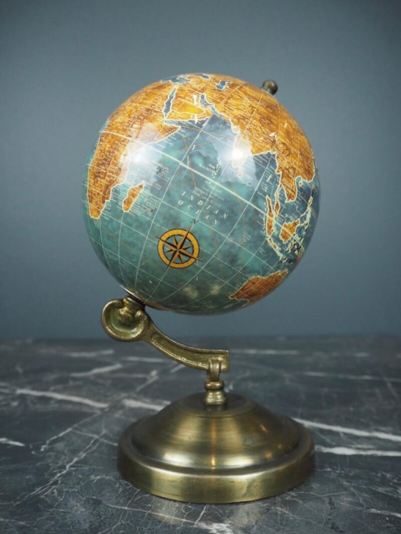 5" Plastic Globe with Iron Stand on Iron Base