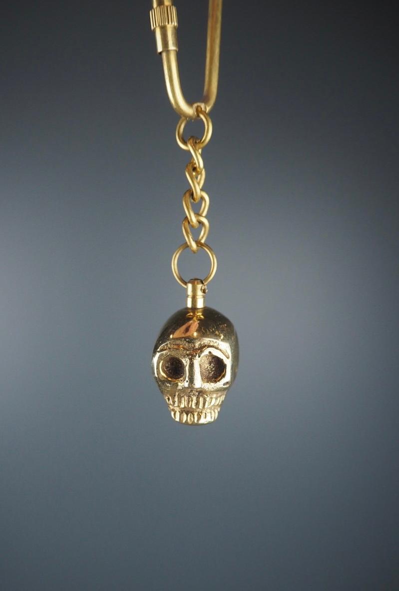 Brass Skull Key Chain